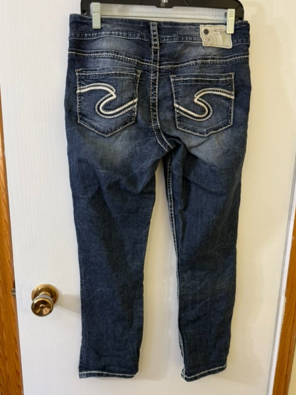 Silver Jeans Suki Capri Dark Wash Y2K Embroidered Jeans W29 - Picture 3 of 9